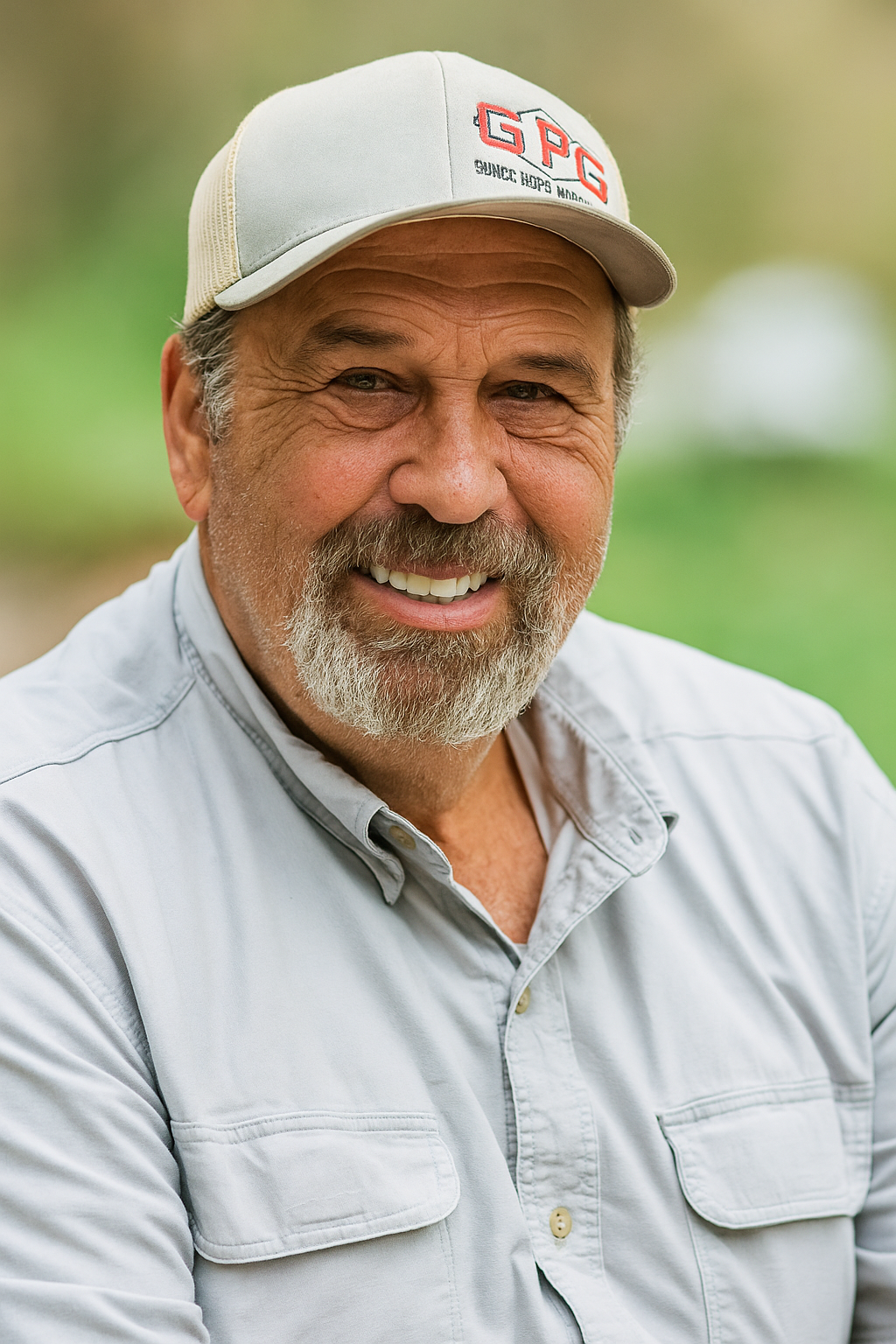 Smiling Man in Outdoors Portrait